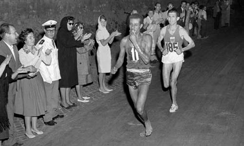 第17届奥林匹克运动会（1960年意大利罗马奥运会）马拉松比赛冠军得主Abebe Bikila