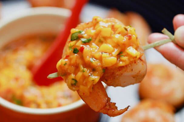 Spicy Mango Relish Shrimp 虾配芒果酸辣酱健康饮食运动食物健身食谱
