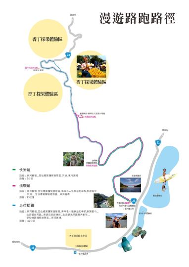 部落秘径 漫游路跑（台东县东河乡睌崙夏橙香丁系列活动）比赛路线：