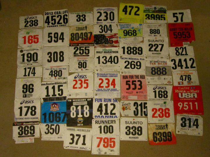马拉松比赛号码布号码墙收藏品
