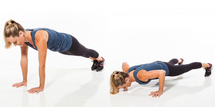 Side-to-Side Plank Pushups